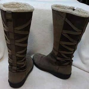 Teva Waterproof Laceback Tall Leather Boots Grunge